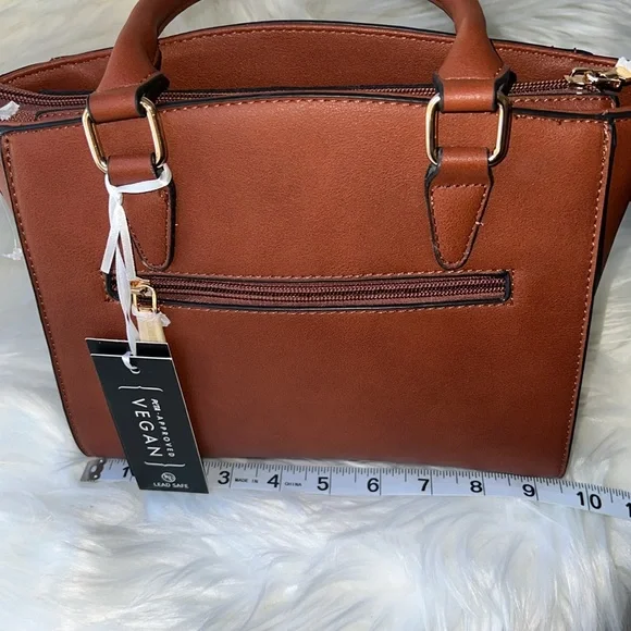 LA TERRE Fashion Vegan Woman’s Brown Handbag/Crossbody - Picture 9 of 9